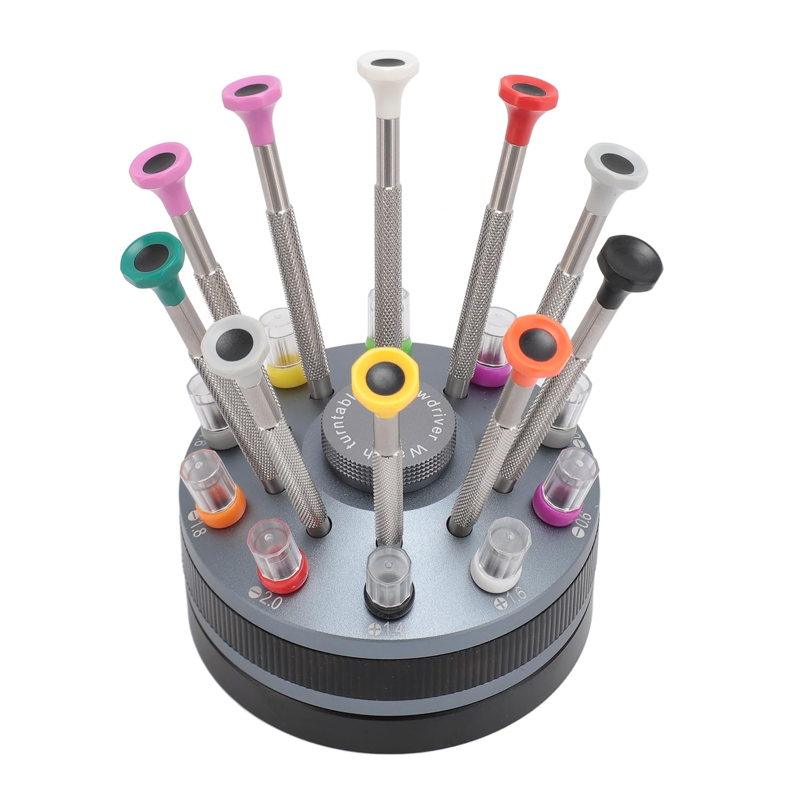 Juego de 10 destornilladores para relojeros, kit de destornilladores de precisión con 20 puntas de repuesto intercambiables, herramienta de reparación de joyería de acero