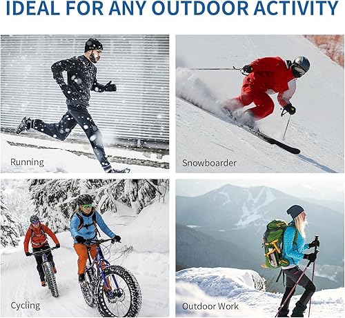 Miniatura 8 de Guantes de invierno, guantes antideslizantes para pantalla táctil, guantes de ciclismo resistentes al viento, guantes térmicos para clima frío,