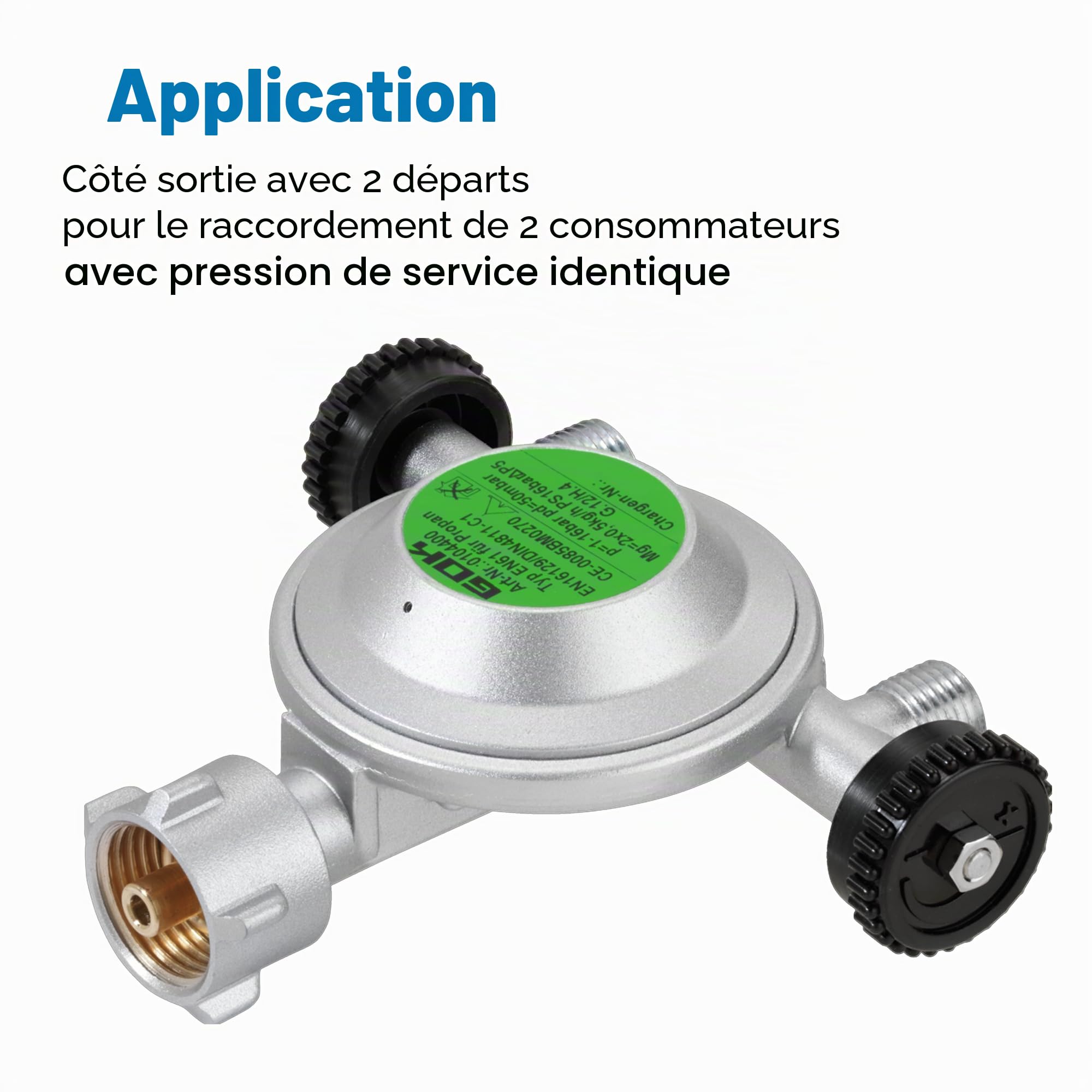 GOK régulateur de gaz avec 2 abgängen