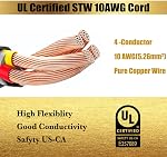 5FT Dryer Extension Cord (Distance ≤1.1M) 4-Prong N14-30 Plug 30AMP 220V Canada Dryer Cable(UL Listed) 10AWG Pure Copper Heavy Duty Cord,Extension≤1.1M