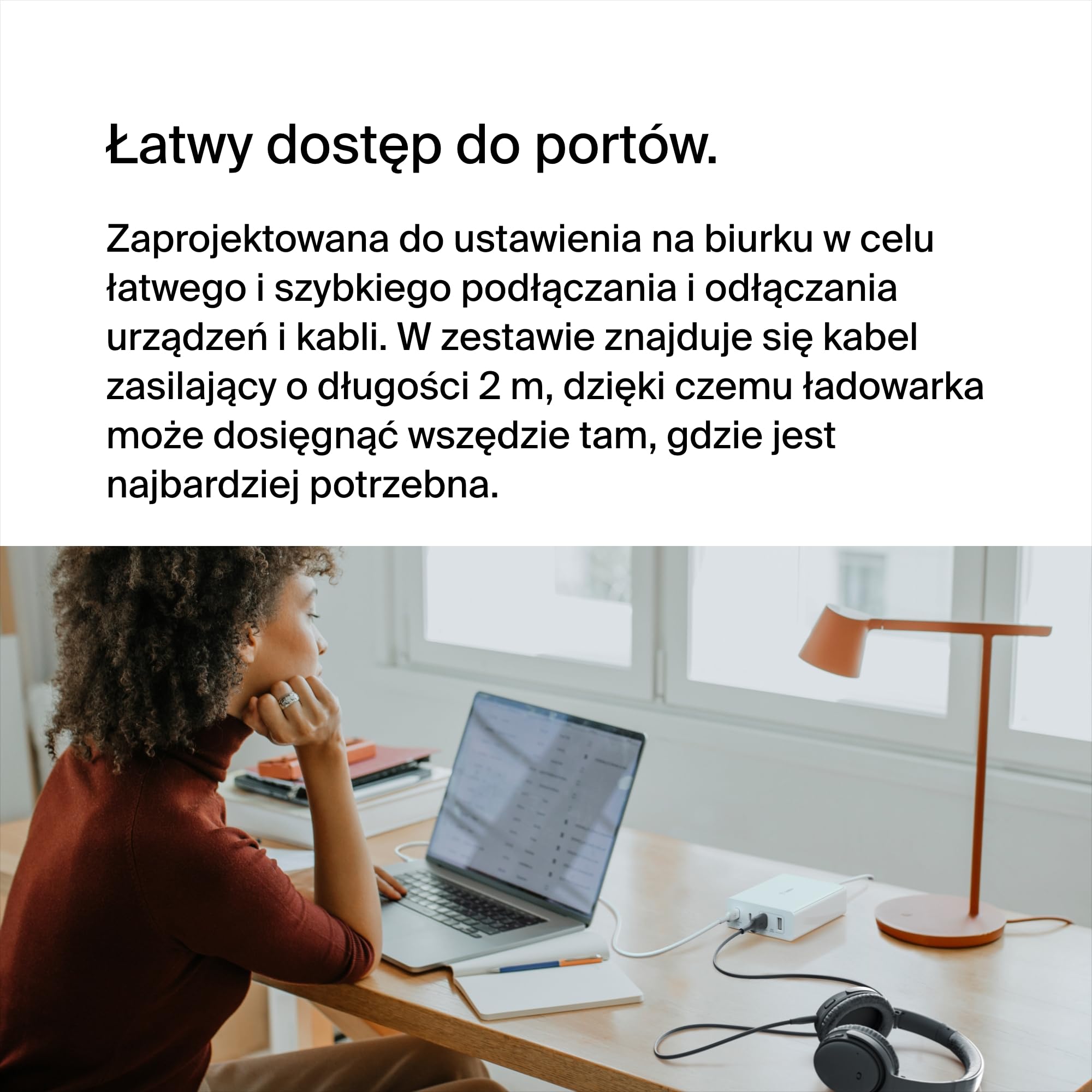 Uniwersalna stacja ładująca Belkin GaN USB 108 W, koncentrator z funkcją szybkiego ładowania z 2 × USB C oraz 2 × USB A do MacBooka Pro, Air, iPhone’a 15, iPada Pro, Air, Galaxy, Pixel i innych