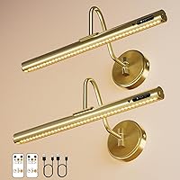 Vista 8 de VOLISUN Luces de imagen para pared, luz recargable de 15.7 pulgadas, funciona con pilas, 3 temperaturas de color, luz de imagen inalámbrica