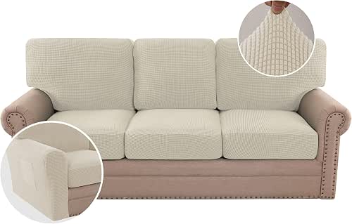 H.VERSAILTEX Multi-Pieces Sofa Covers Stretch Couch Covers Form Fitted Seats