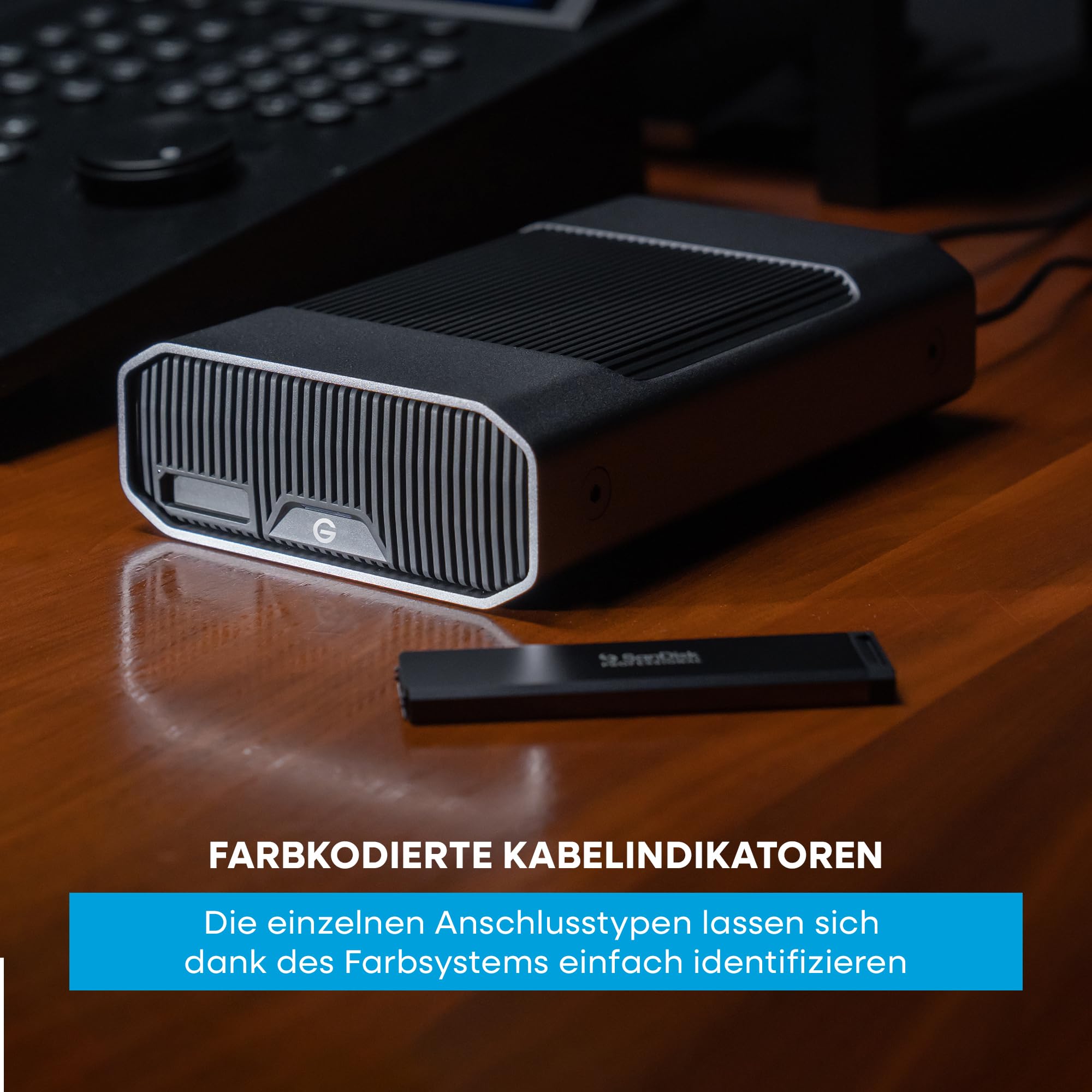 SanDisk Professional G-DRIVE PROJECT 12 TB (Festplatte mit großer Kapazität, Thunderbolt 3, USB (10 Gbit/s), 7.200 U/min Ultrastar-Festplatte, bis zu 250 MB/s) 5 Jahre Garantie