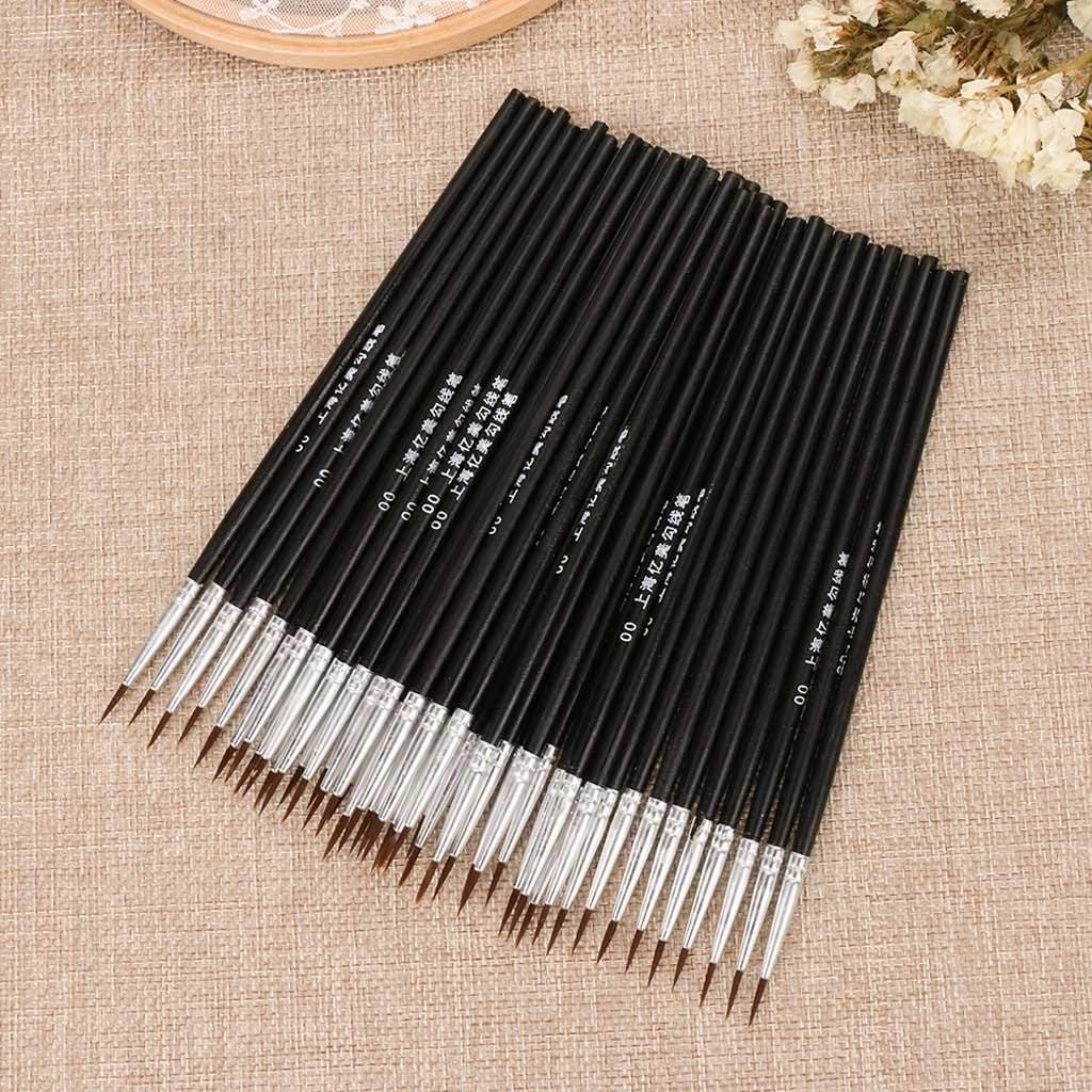 10Pcs Art Supplies Hand Painted Thin Hook Line Pen Drawing Art Pen Paint Brush Nylon Brush Acrylic Painting Pen Wholesale(D)