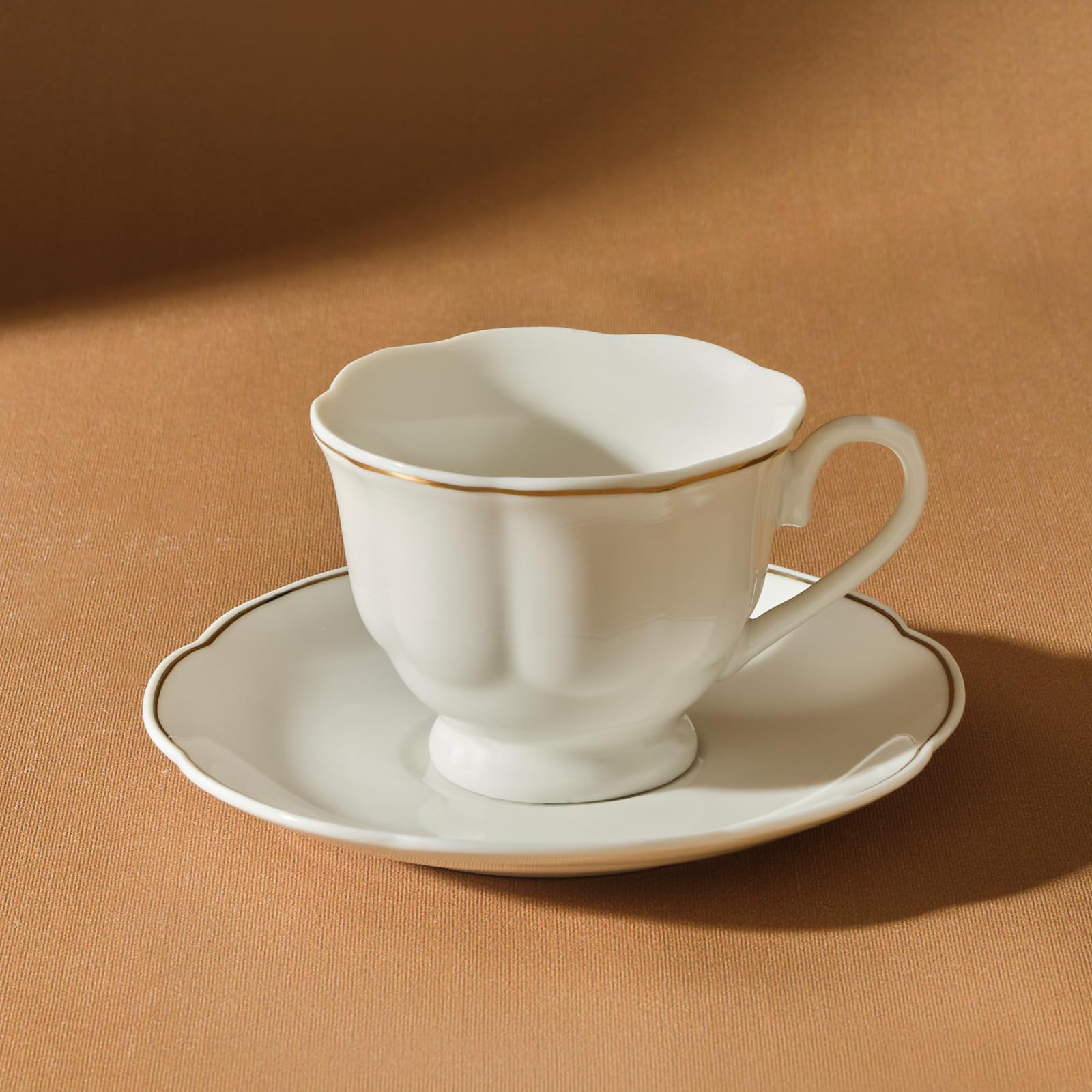 KARACA Cloche Set de gobelets à café pour 6 personnes 90 ml, Service à café, Design unique, Ambiance Soin