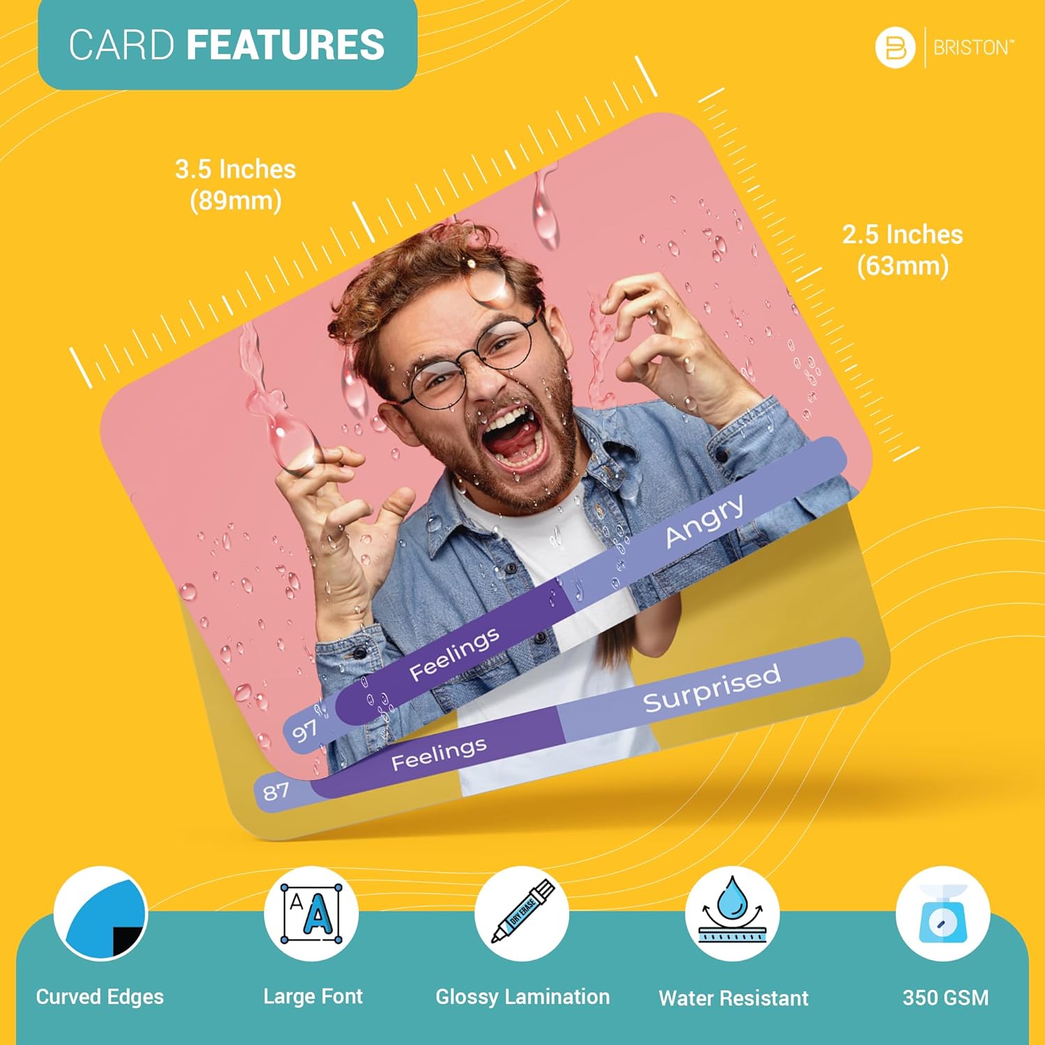 Arabic Vocabulary Flash Cards for Beginners – 300 Illustrated Words with English Translation, Pronunciation & Sentences – Audio, Laminated 350 GSM Study Cards for Kids, Students, Adults – Briston - Image 4