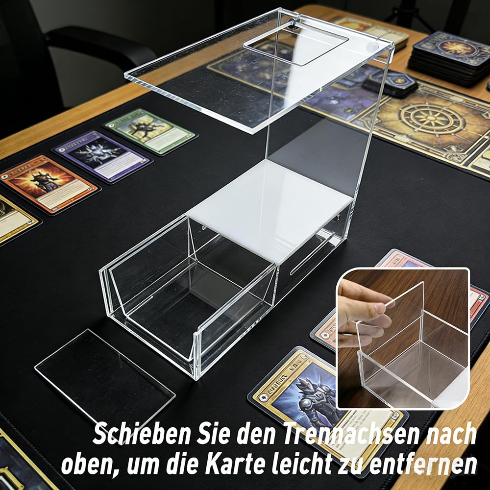 Acryl ScanBox für MTG | TCG Karten- Kompatibel mit ManaBox und Anderen Scanner-Apps, Schnelles Scannen und Preisauskunft von Magic Karten（unsleeved und Sleeved）