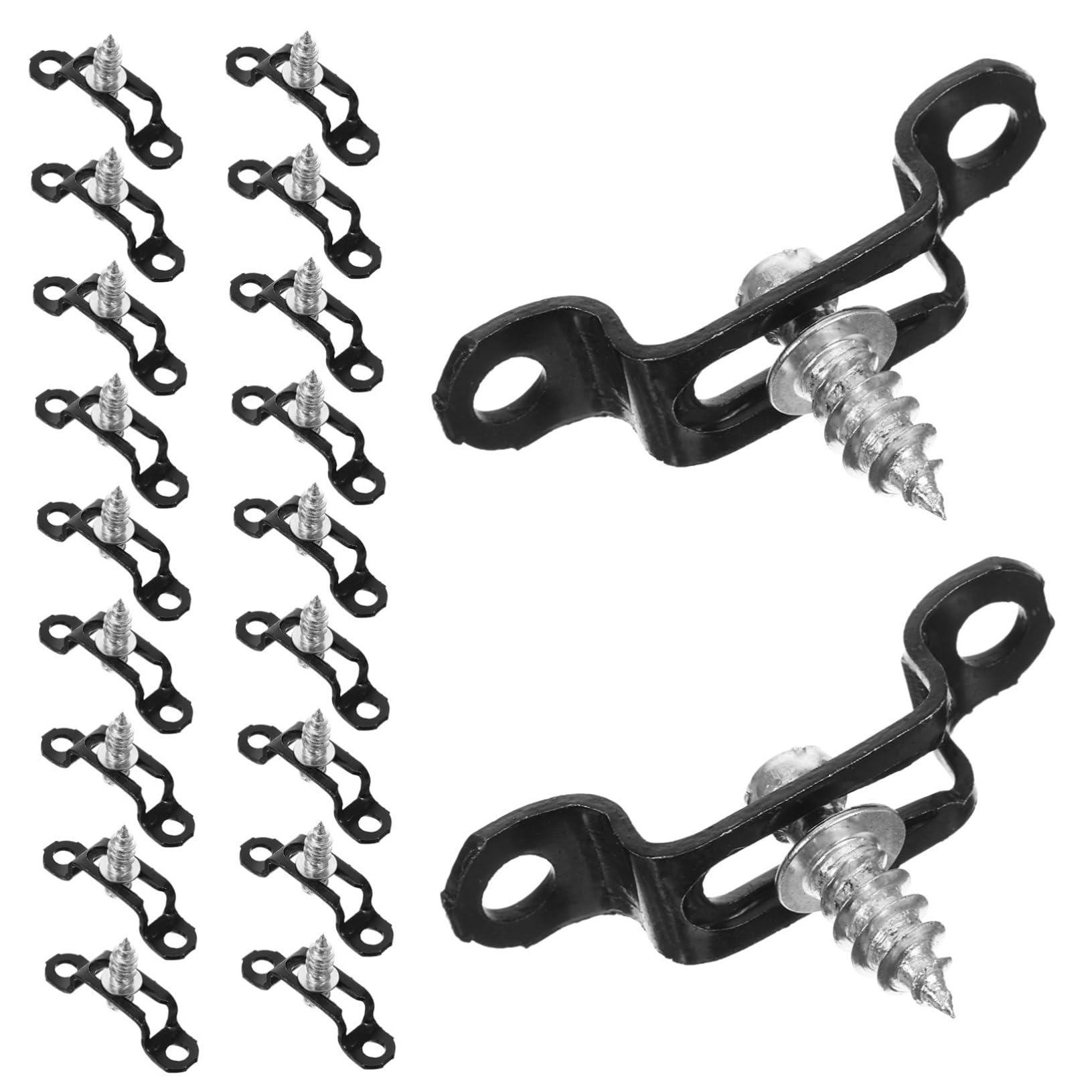 Hohopeti Rigid Pipe Strap Clamp Kit 20pcs u Bracket Clamps Tube Tension Clips for Furniture Assembly