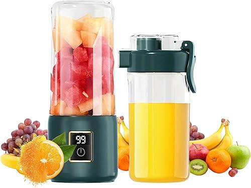 Batidora portátil, mini exprimidor, exprimidor pequeño de 16.9 fl oz, 12 cuchillas, ideal para mezclar, conveniente, multifuncional, con pantalla