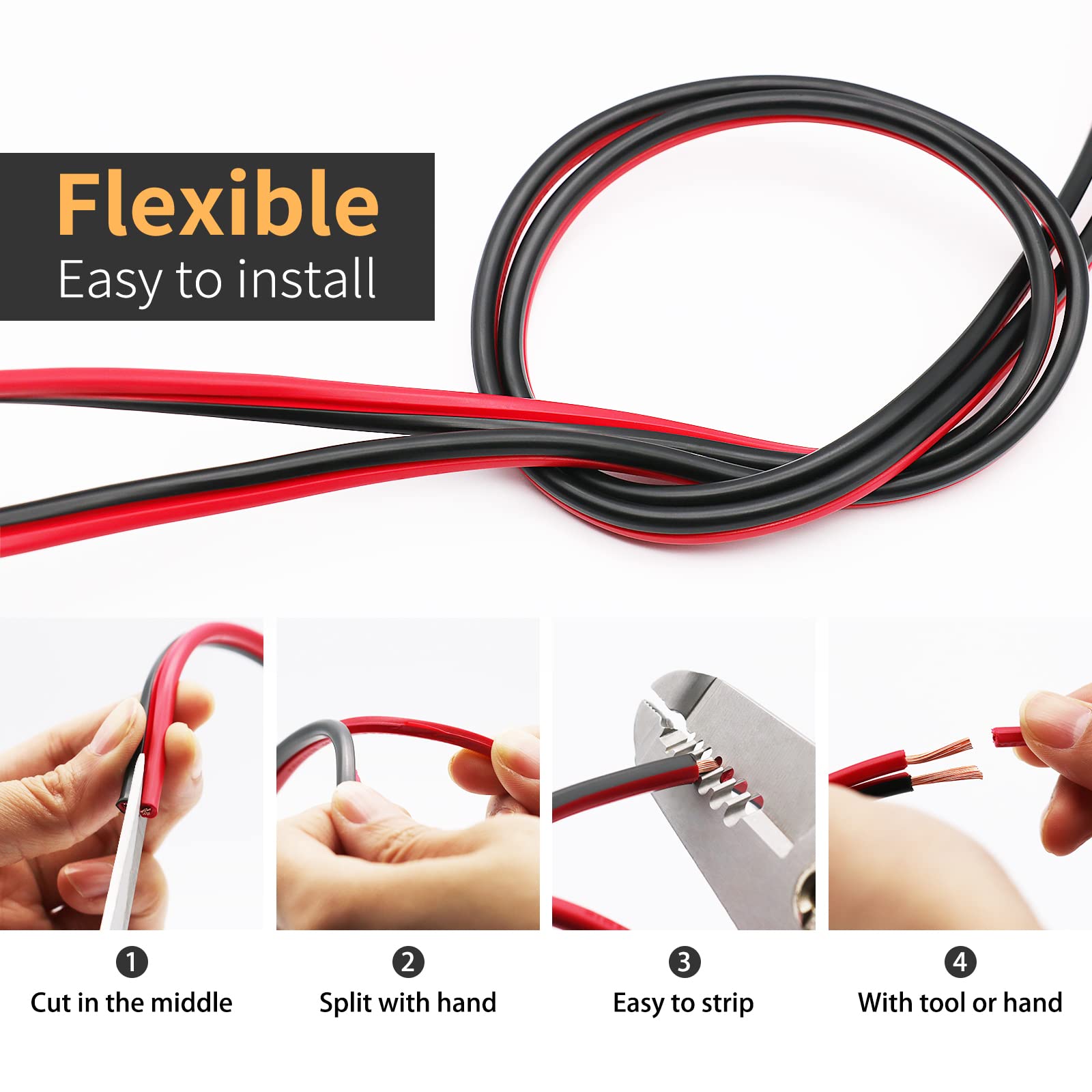 FIRMERST 16/2 Low Voltage Landscape Lighting Wire 200 Feet UL Listed