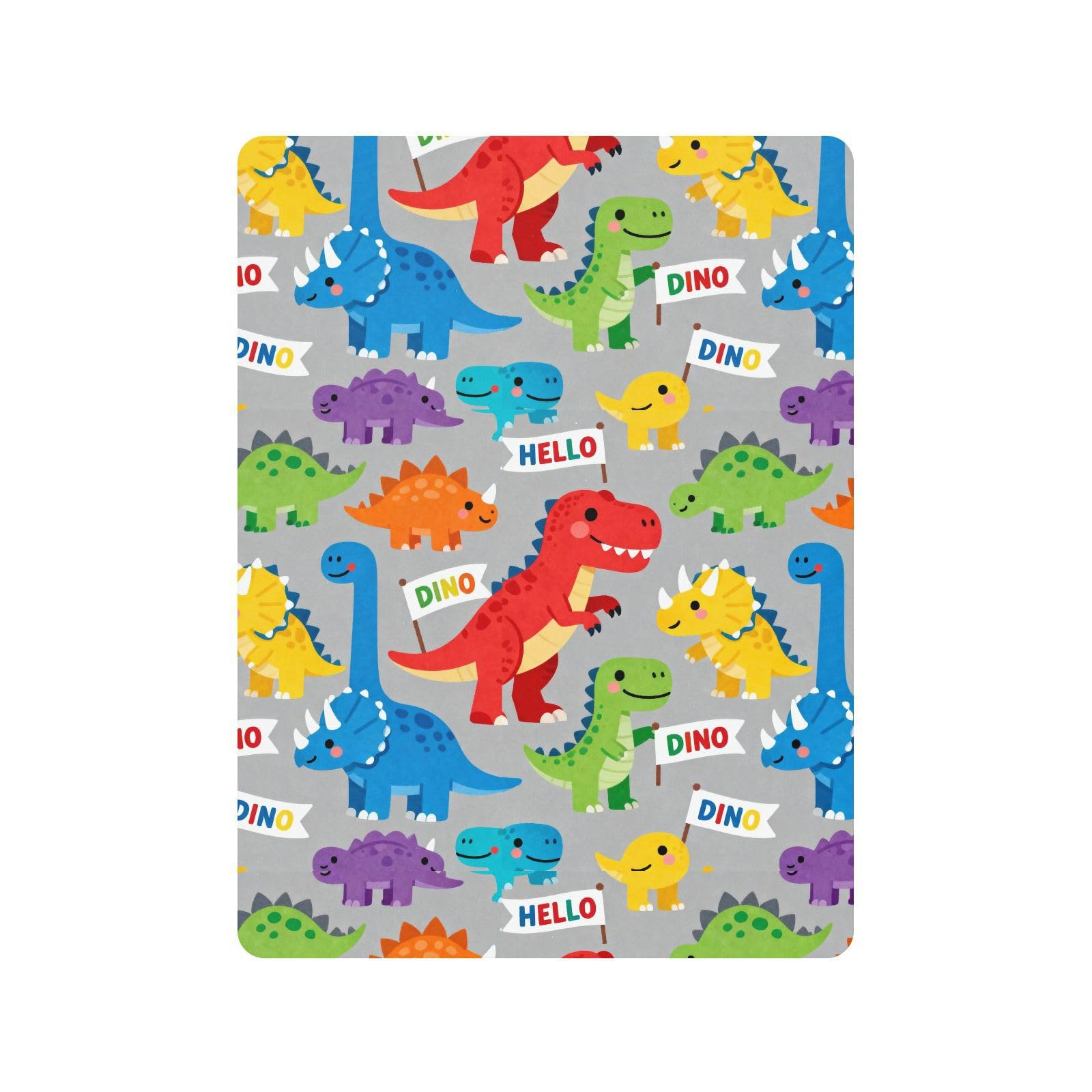 Lenzuola per culla con motivo dinosauro per neonati e ragazze, in cotone, ultra morbido, decorazione per lettino per bambini, confezione da 1