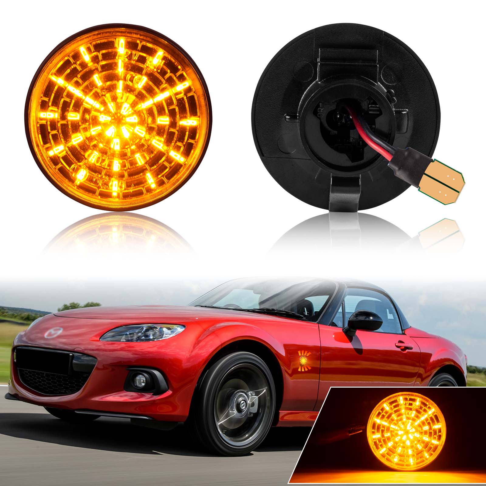 Amazon.co.jp: GemPro ロードスター NA NB NC系 LED サイドマーカー