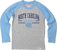 Vista 60 de Wes and Willy NCAA playera raglán de manga larga para niños