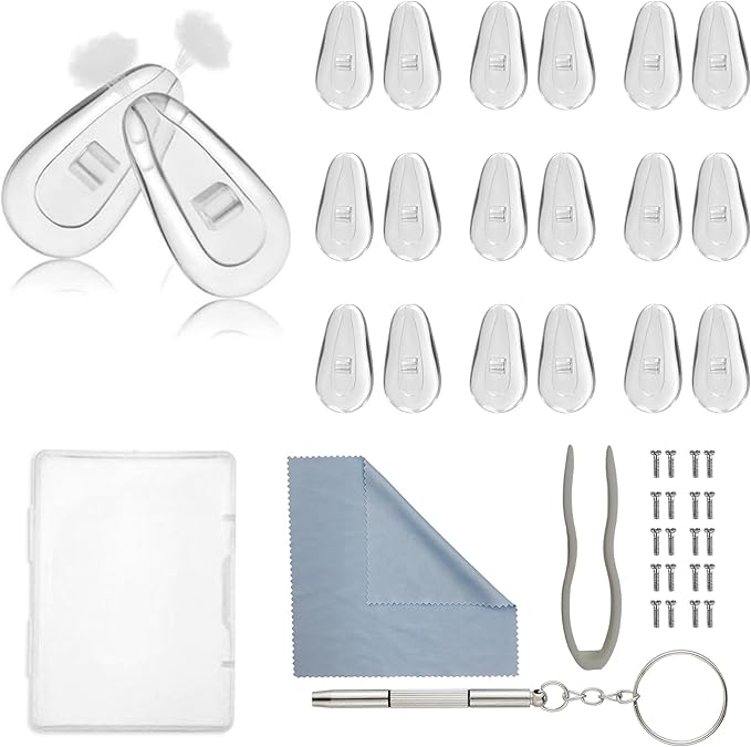 Eyeglasses Nose Pads, 10 Pairs Upgraded Soft Silicone Air