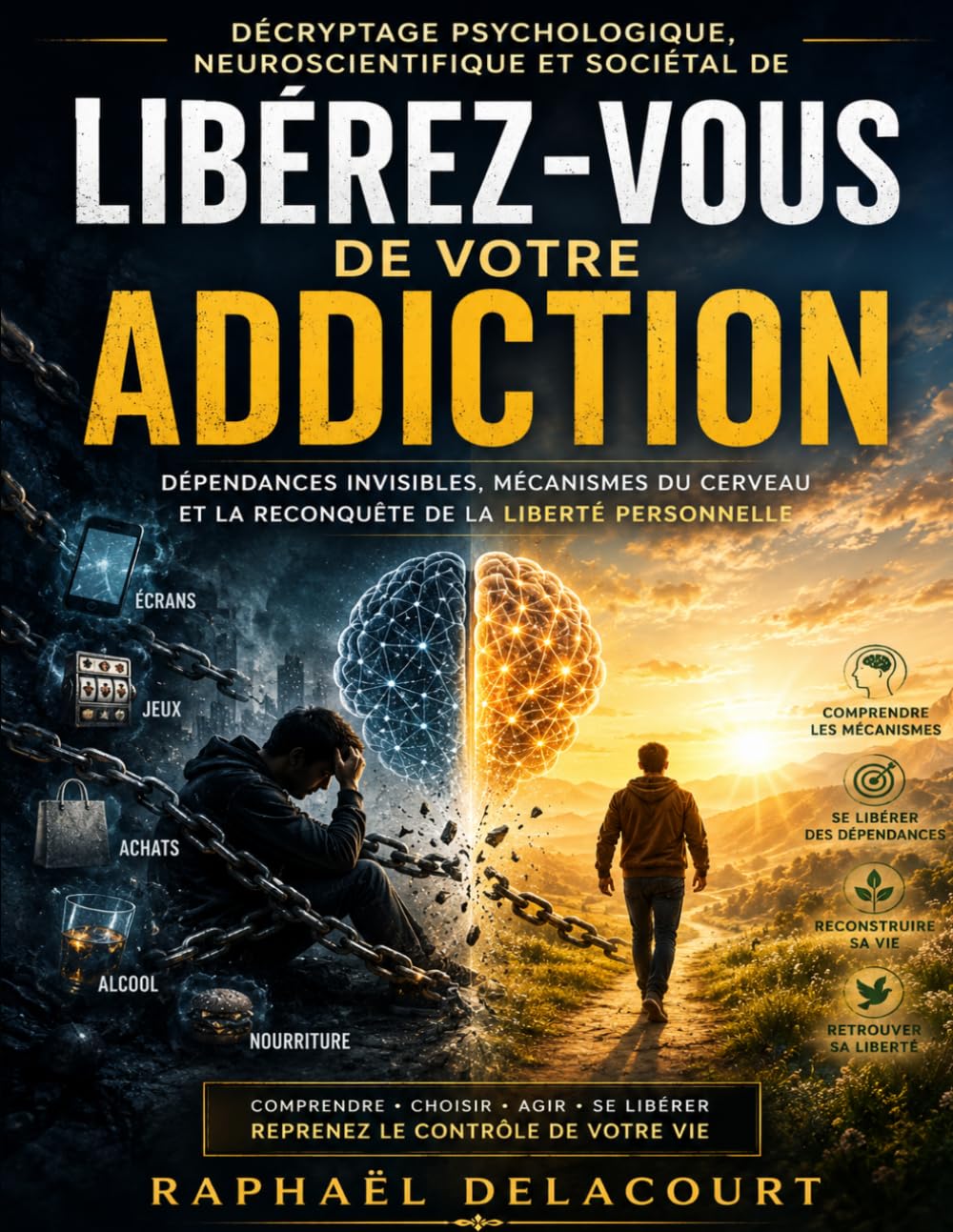 Décryptage psychologique, neuroscientifique et sociétal de Libérez-vous de votre addiction: Dépendances invisibles, mécanismes du cerveau et la reconquête de la liberté personnelle