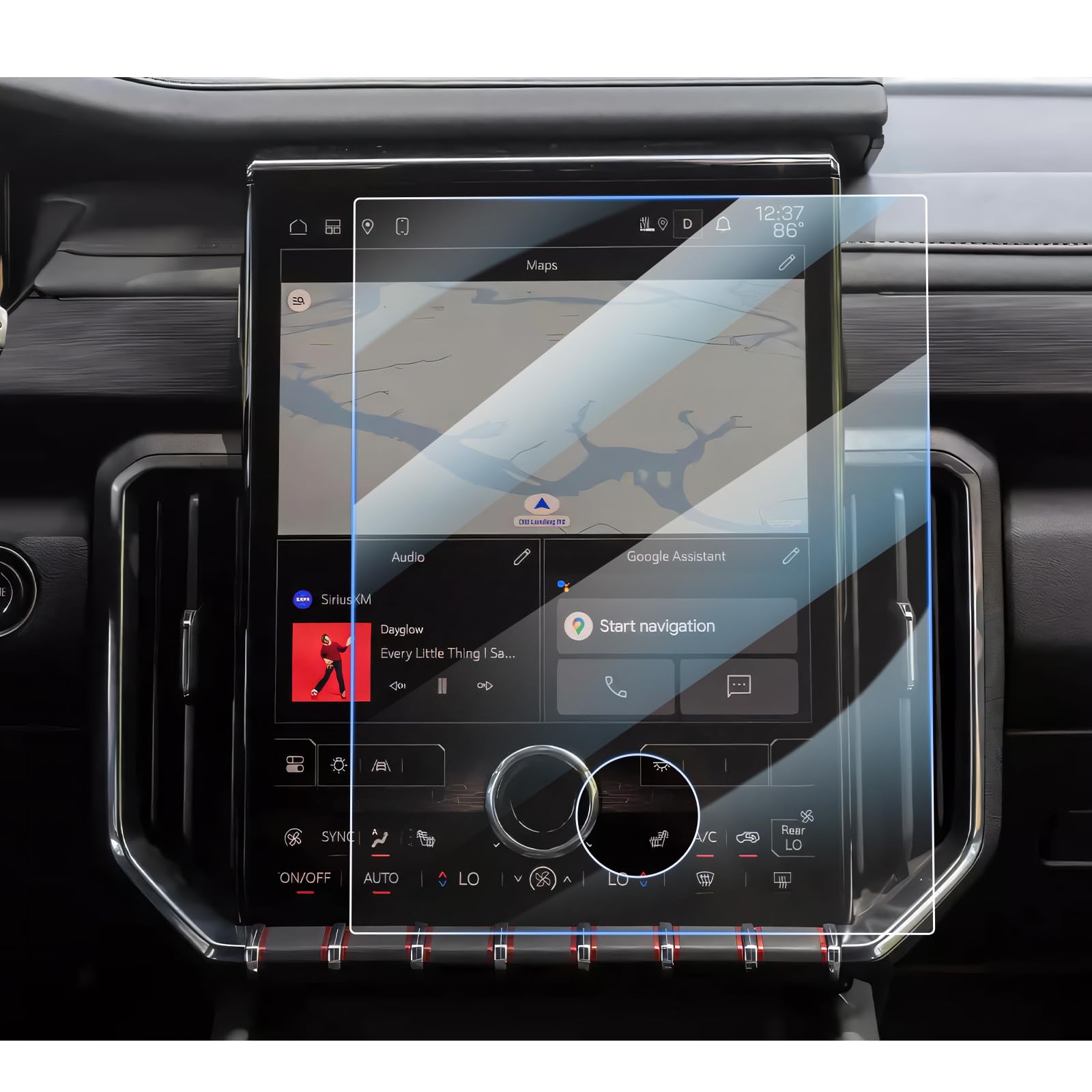 CDEFG for 2024 2025 2026 GMC Acadia Screen Protector 15” Tempered Glass