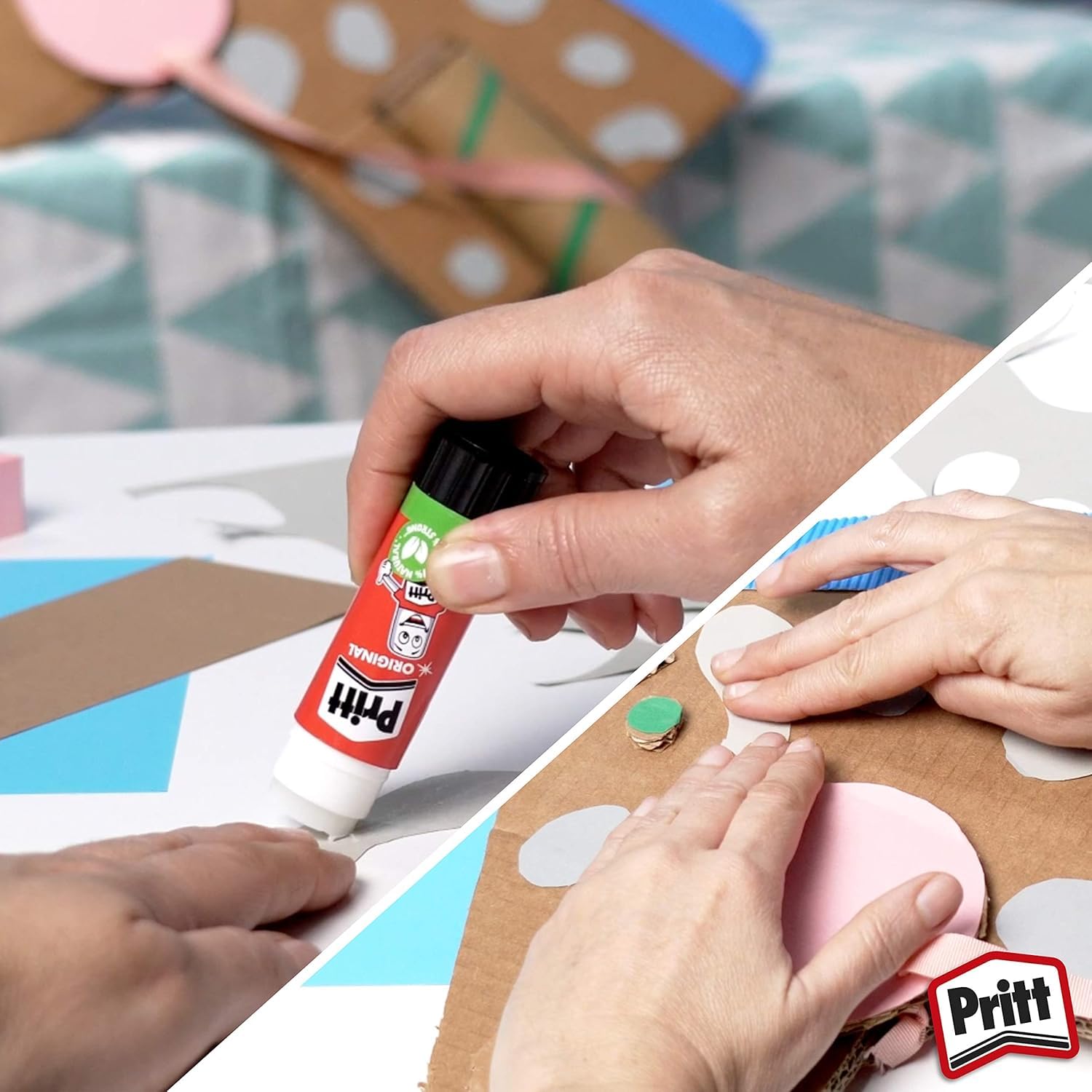 Pritt Colla stick multipack, scatola pieghevole, 6 x 10 x 11 g, stick di colla in pratica confezione multipla, ideale per ufficio, scuola e bricolage