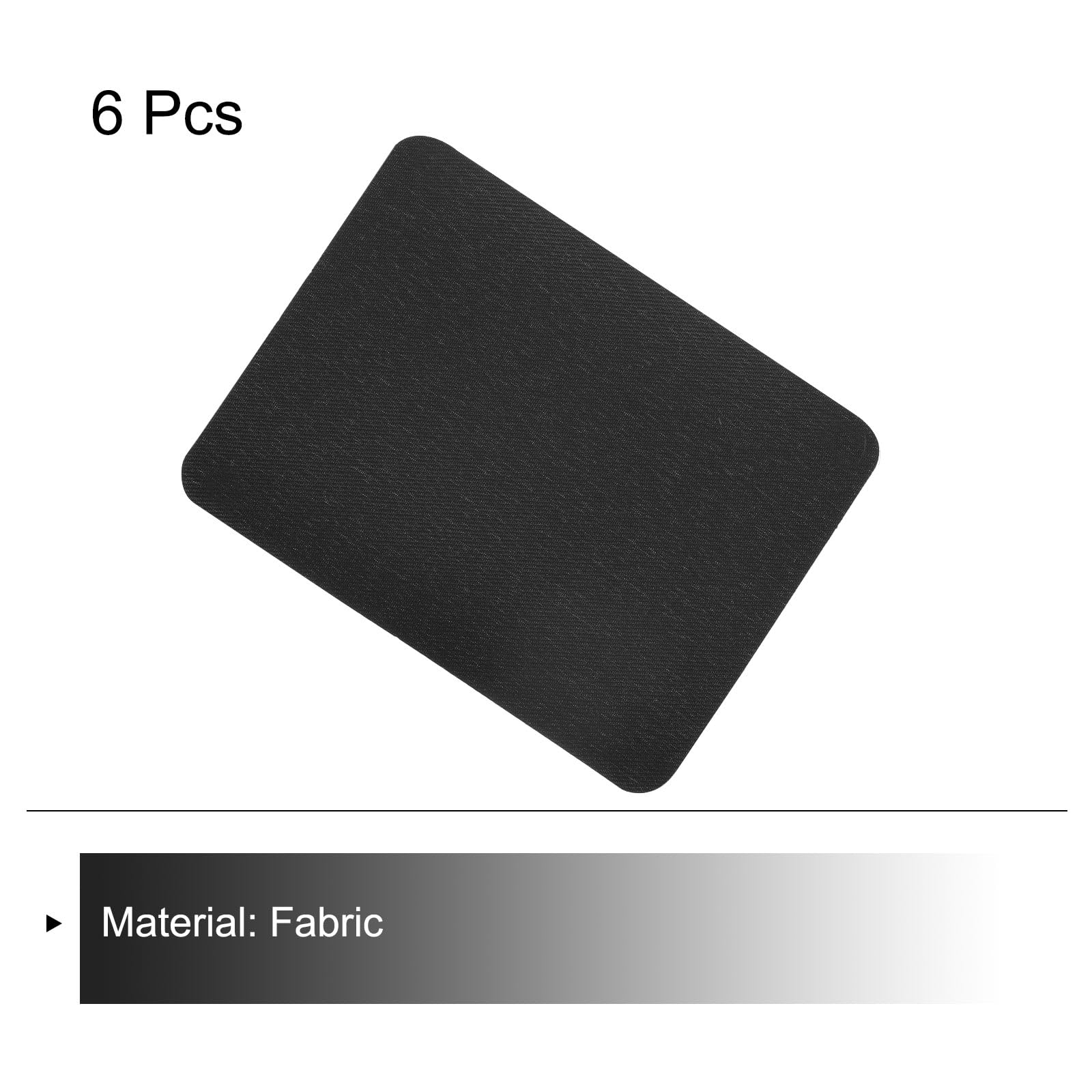 Iron On Patches 6Pcs - Fabric Repair Patches For Clothes, Jeans, Bags, Black 4.9x3.7 Inches - View #2