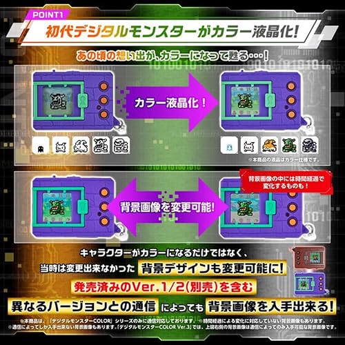 Miniatura 3 de Bandai Digital Monster Digimon Color Vpet V-Pet Versión 5 Japón Versión - Verde Claro