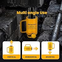 Vista 7 de NEWTRY Gato hidráulico hueco de 20 toneladas con cilindro de 2’’ de carrera Porta Power Ram de elevación industrial con retracción automática