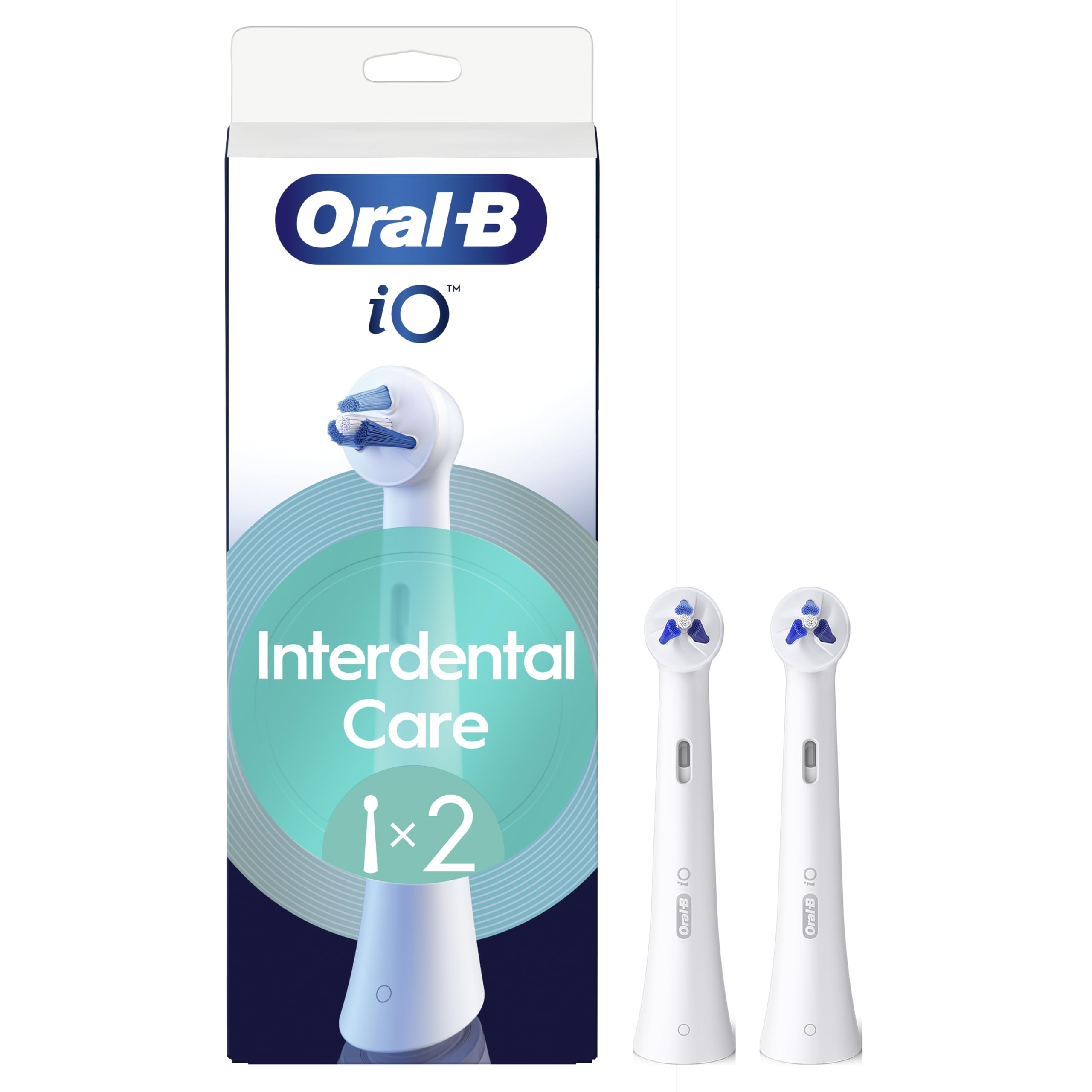 Oral-B 2 x Genuine Replacement Interdental Brushes, Deep Brushing in Hard to Access Areas, Interdental Clean Oral B Round Brush for iO Electric Brushes-image-43