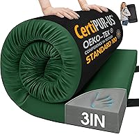 Vista 11 de CYMULA Almohadilla de Colchón de Espuma Viscoelástica para Acampar, Almohadilla para Dormir de 3 Pulgadas para Acampar, Base Antideslizante Inferior