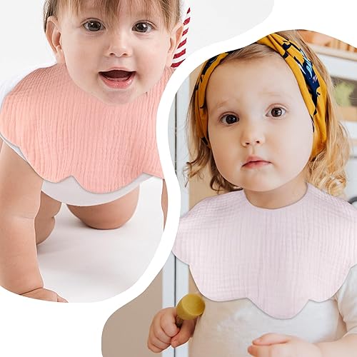 Miniatura 5 de EllieHouse Baby Bibs for Girls Boys 8 Pack Muslin Drool Teeth Drooling Teething Bibs Muslin Cotton for Toddler Infant Brillante