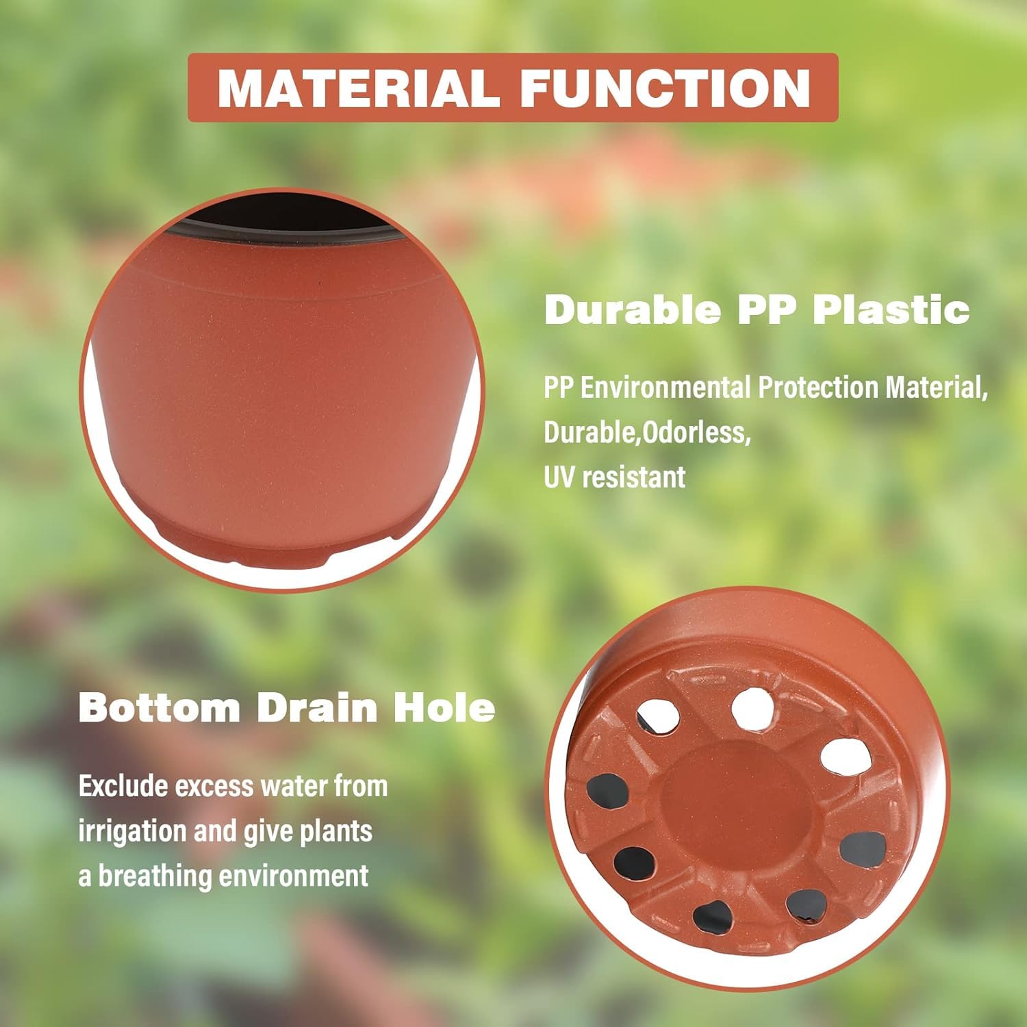 KINGLAKE 100Pcs Plastic Plant Pots 10cm Seed Seedling Pots Flower Nursery Pots for Vegetables,Flowers,Herbs,Cuttings, Succulent — view 7