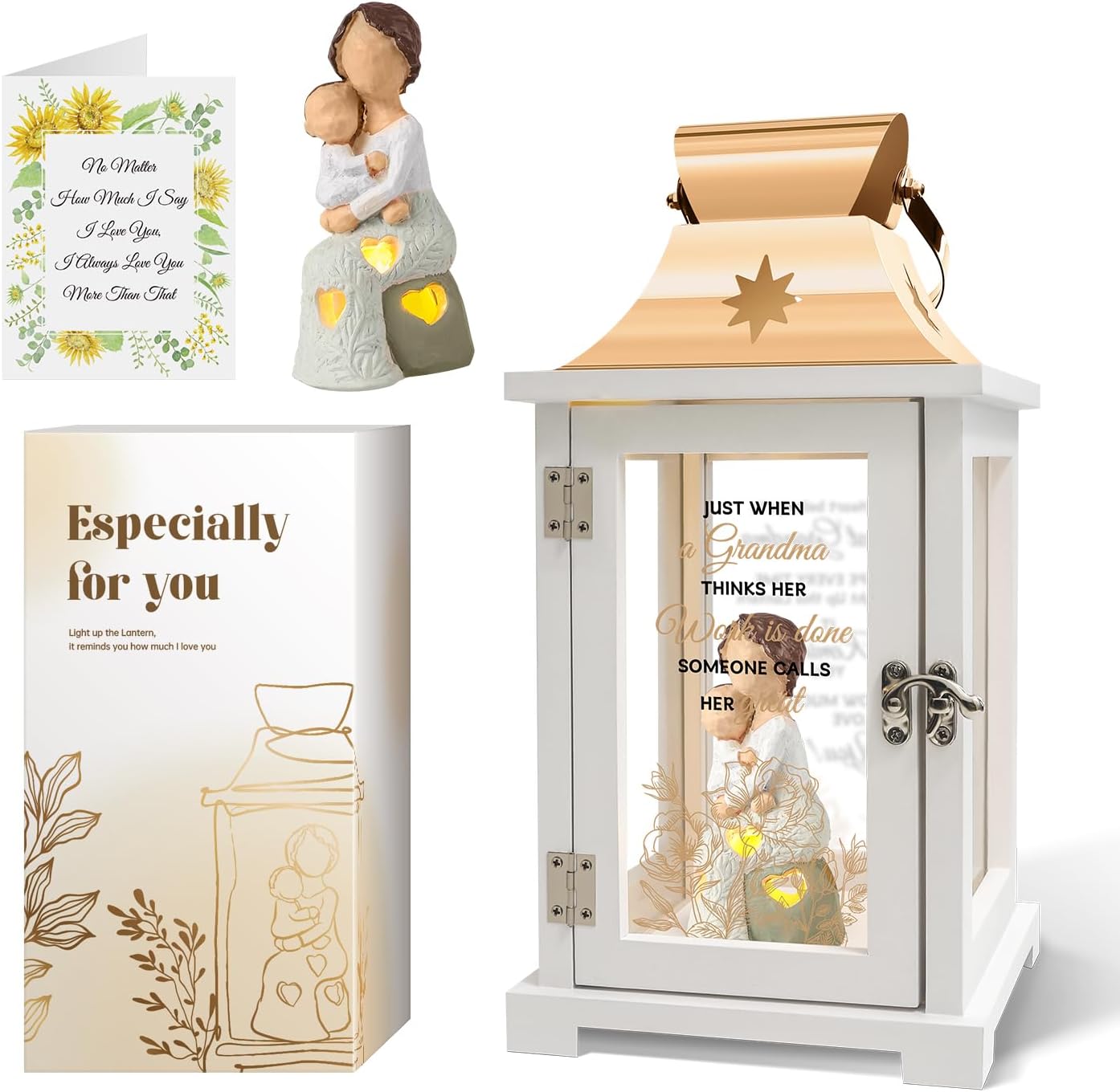 Great Grandma Gifts, First Time Great Grandma Mother's Day Birthday Gift, Baby Announcement Pregnancy Figure Lantern