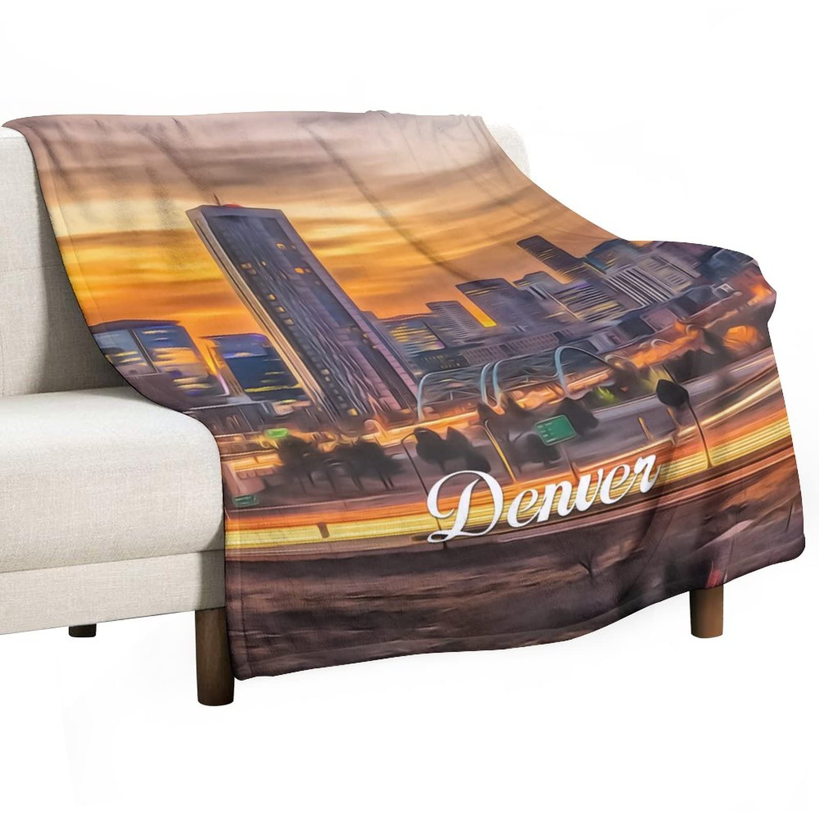 Couverture Denver adultes enfants plaid impression 3D douillette double face