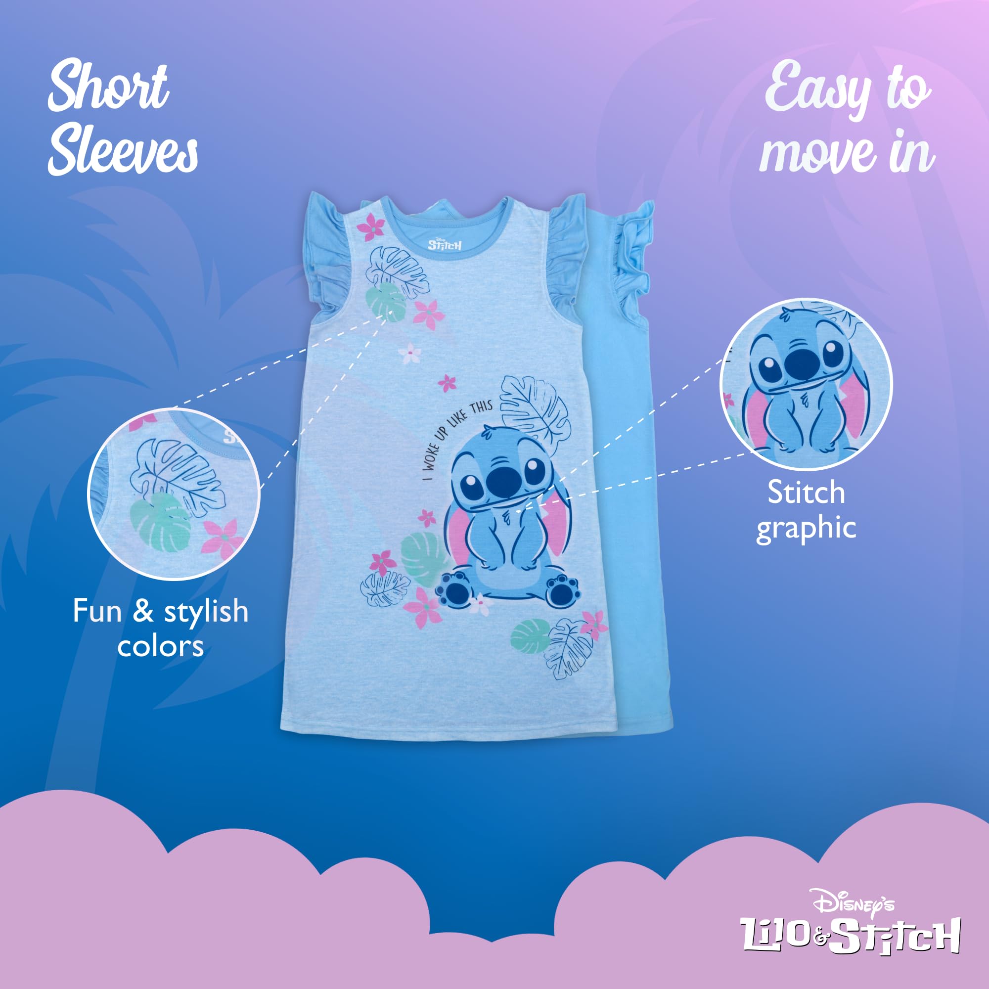 Disney Nightgown, Soft & Cute Pajamas for Kids Camicia da Notte Bambine e Ragazze