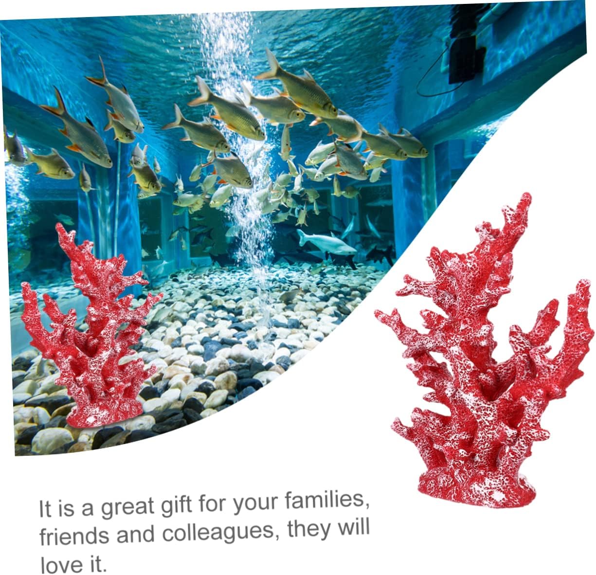 DOITOOL Resin Coral Ornament Mediterranean Style Artificial Coral Decoration for Aquariums Desktop Crafts Decor Material Design