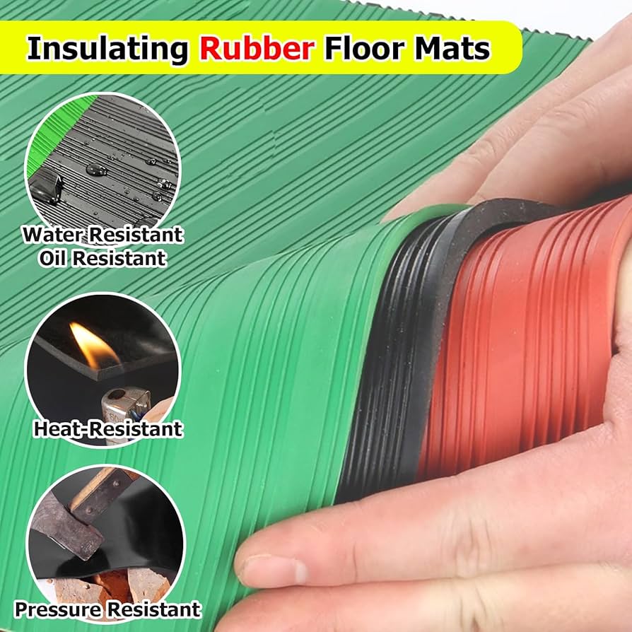 Amazon.co.jp: 絶縁シート 高電圧絶縁ゴムマット, 滑り止め 電気絶縁