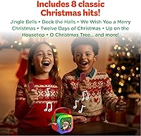 Vista 3 de Move2Play, Máquina de karaoke para niños Incluye más de 20 canciones para niños 2 micrófonos Conéctate con Bluetooth Regalo de 3, 4, 5, 6