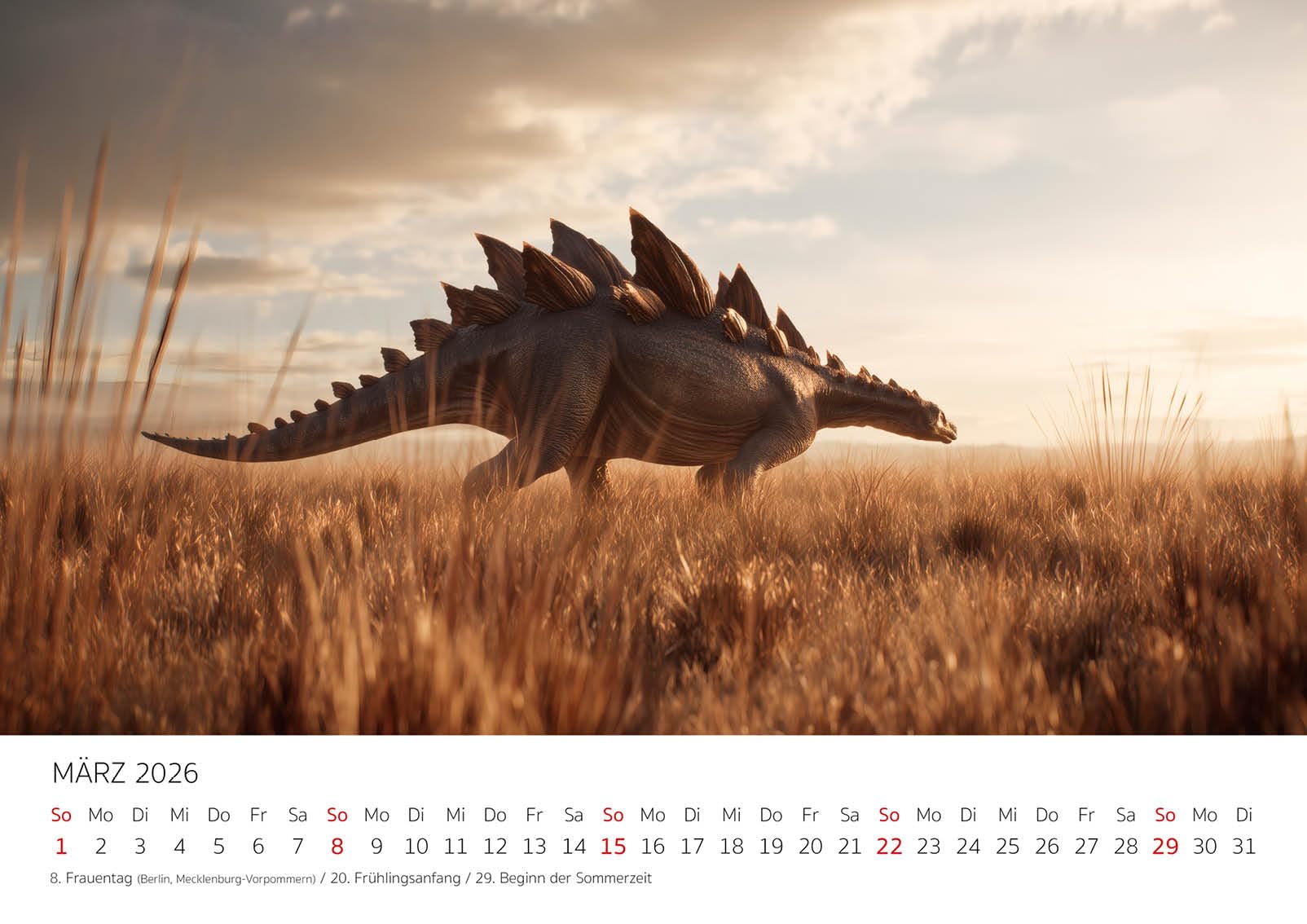 Edition Seidel Premium Kalender Fascinatie Dinosaurussen 2026, DIN A4