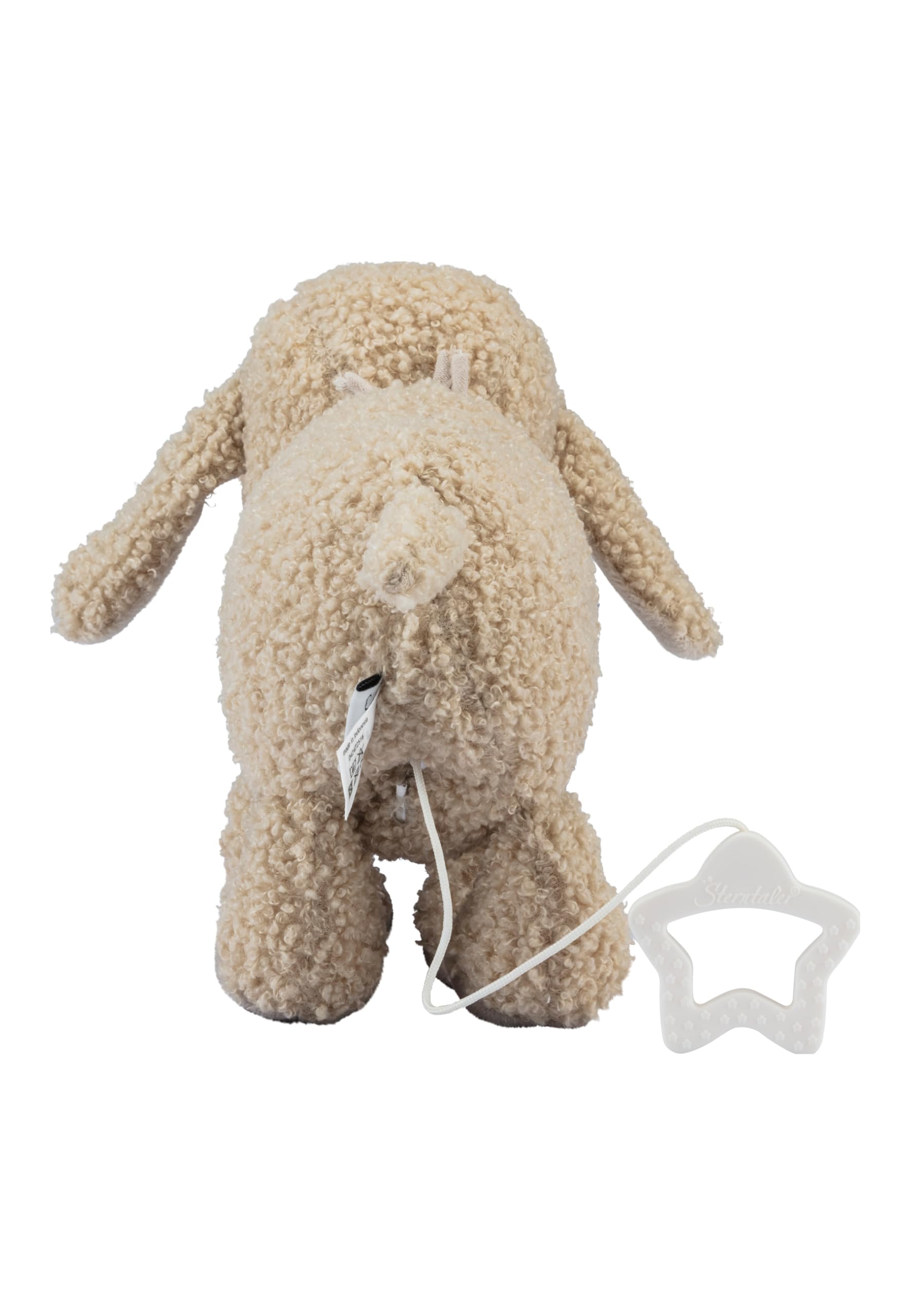 Sterntaler Spieluhr L Schaf Flocke - Kuscheltier waschbar mit herausnehmbarer Spieluhr, Schlaf Kindchen Schlaf - Einschlafhilfe, wirkt beruhigend zuhause & unterwegs, Sandfarben
