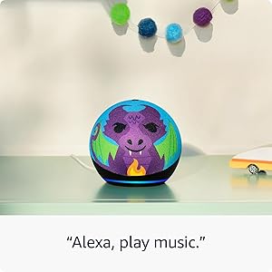 Amazon Echo Dot Kids (newest model) - Designed for kids, with Alexa+ Early Access, parental controls, Includes 1 Year of Amazon Kids+, Rainbow Swirl