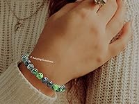 Vista 46 de Amazing Gemstone Pulsera de cristal para mujeres y hombres, pulsera de cristal curativo de protección, pulsera elástica con cuentas de piedras