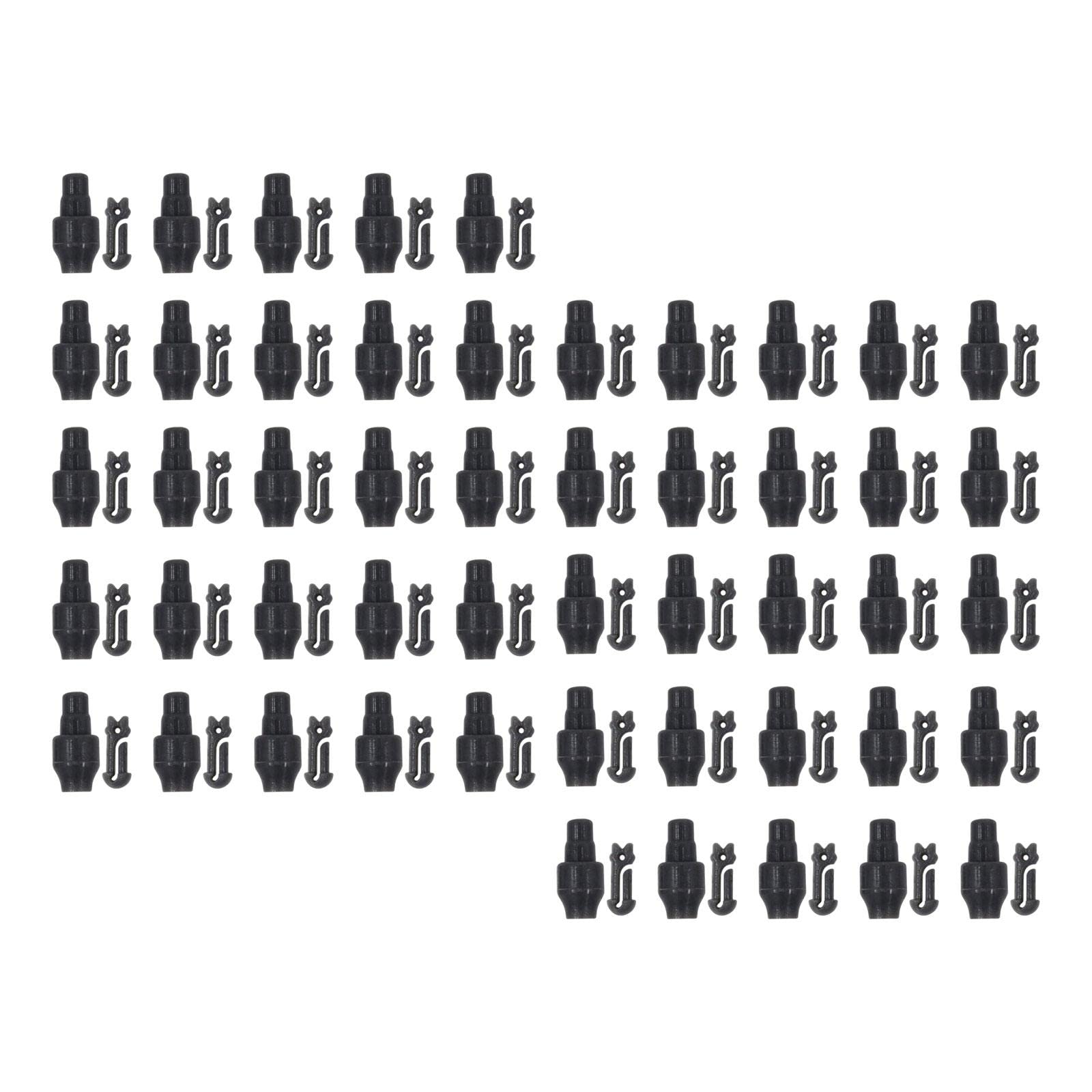 harayaa 50 Pieces Feeder Stop Method Carp Fishing Connector Feeder Accessories Quick Change for