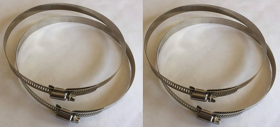 Lot De 4 Colliers De Serrage En Acier Inoxydable De 25,4 Cm