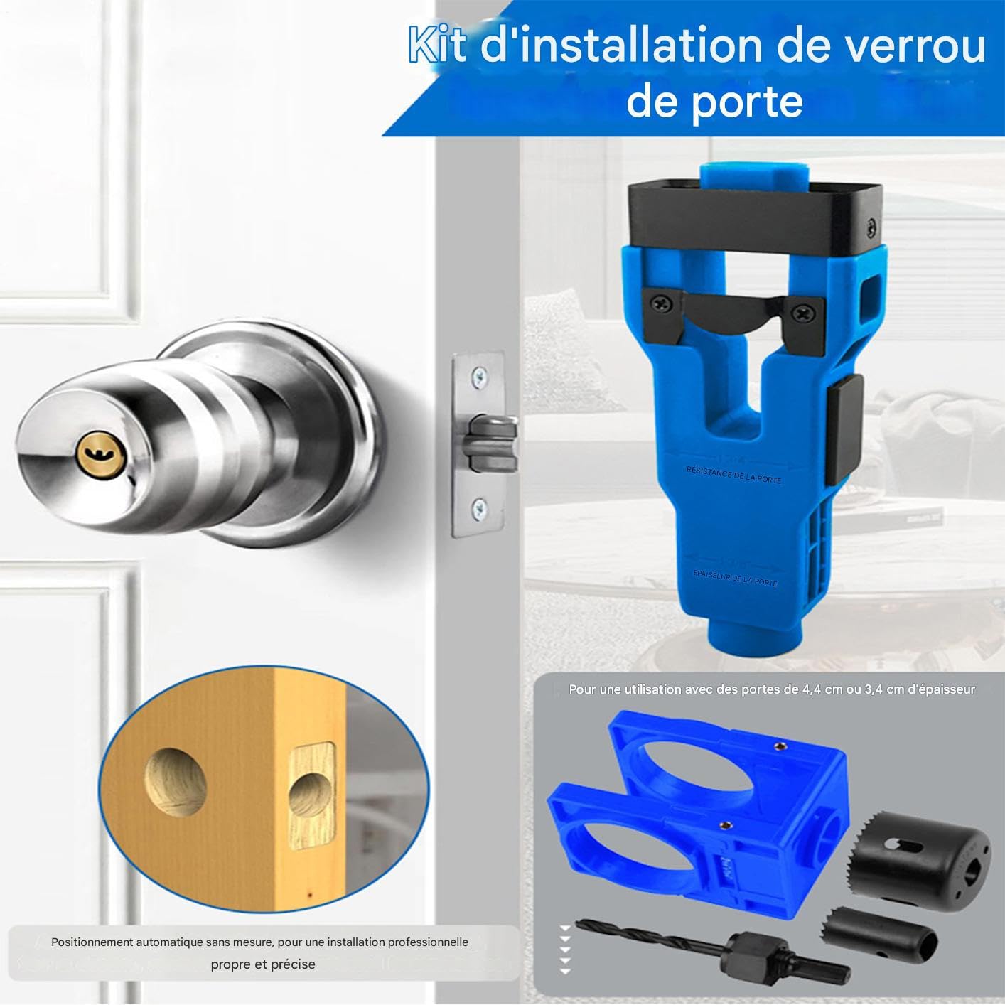 Kit Installation Verrou Dormant Pièces Détachées pour Serrures