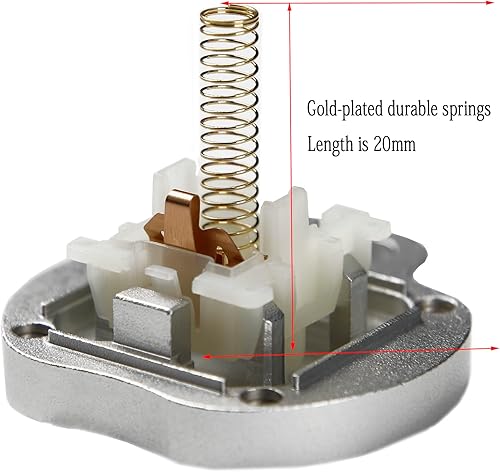 Miniatura 4 de Gateron Baby Racoon Interruptor alargar eje lineal 5 pines pre-lubricados interruptores de material POM 1.94 oz para teclado mecánico (Gateron Baby