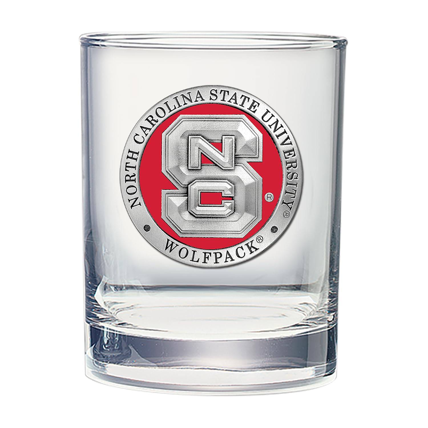 North Carolina State Double Old Fashion | Double Rocks Glass 14 OZ for Liquor | Expertly Crafted Pewter Glass By Heritage Pewter