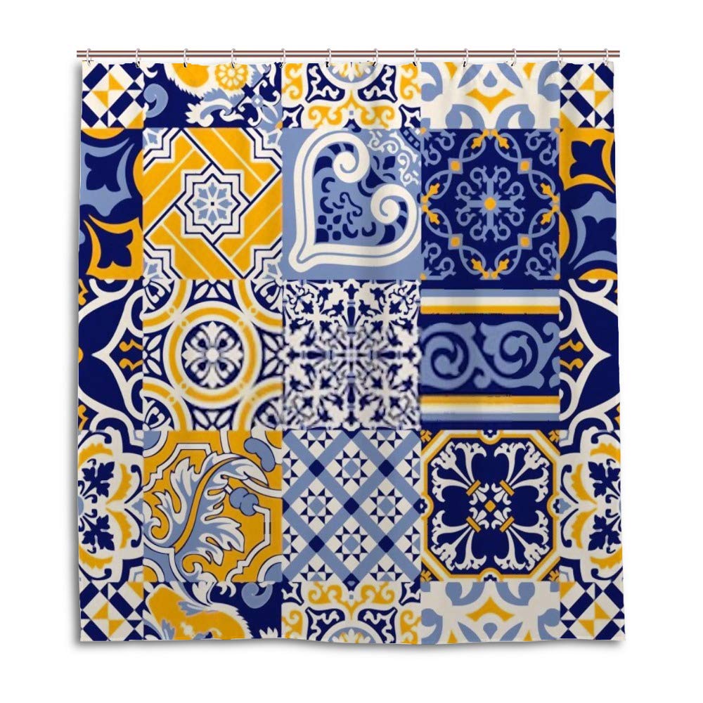 Rideau de douche de qualité supérieure CHEHONG en textile polyester au design abstrait chic