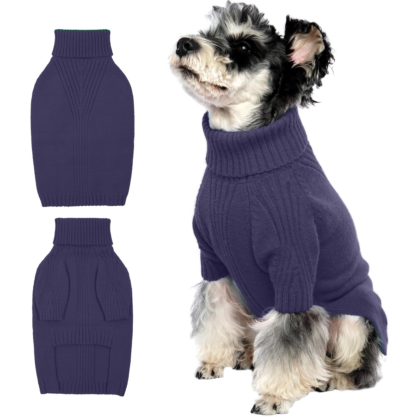 IECOii Maglione per cani,maglione dolcevita per cani per Natale,caldo maglioni per cani di taglia piccola media grande e gatti,Felpe per cani autunno inverno per Chihuahua, Bulldog francese,Labrador