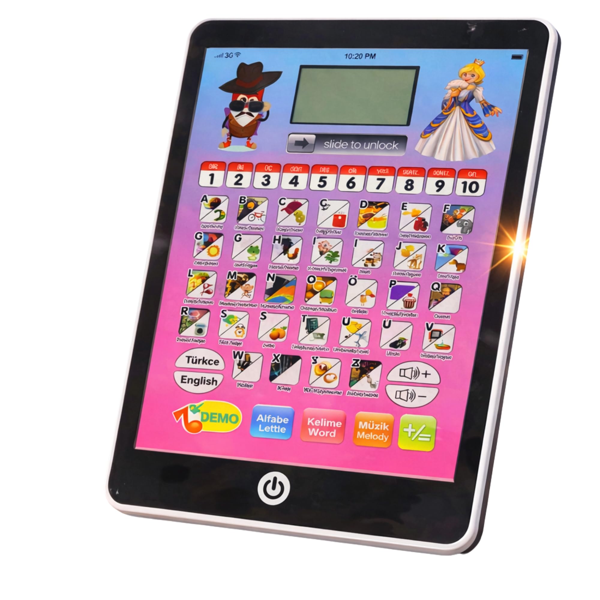 Oyuncak 2in1 Türkçe & İngilizce Eğitici Sesli Tablet | LED…