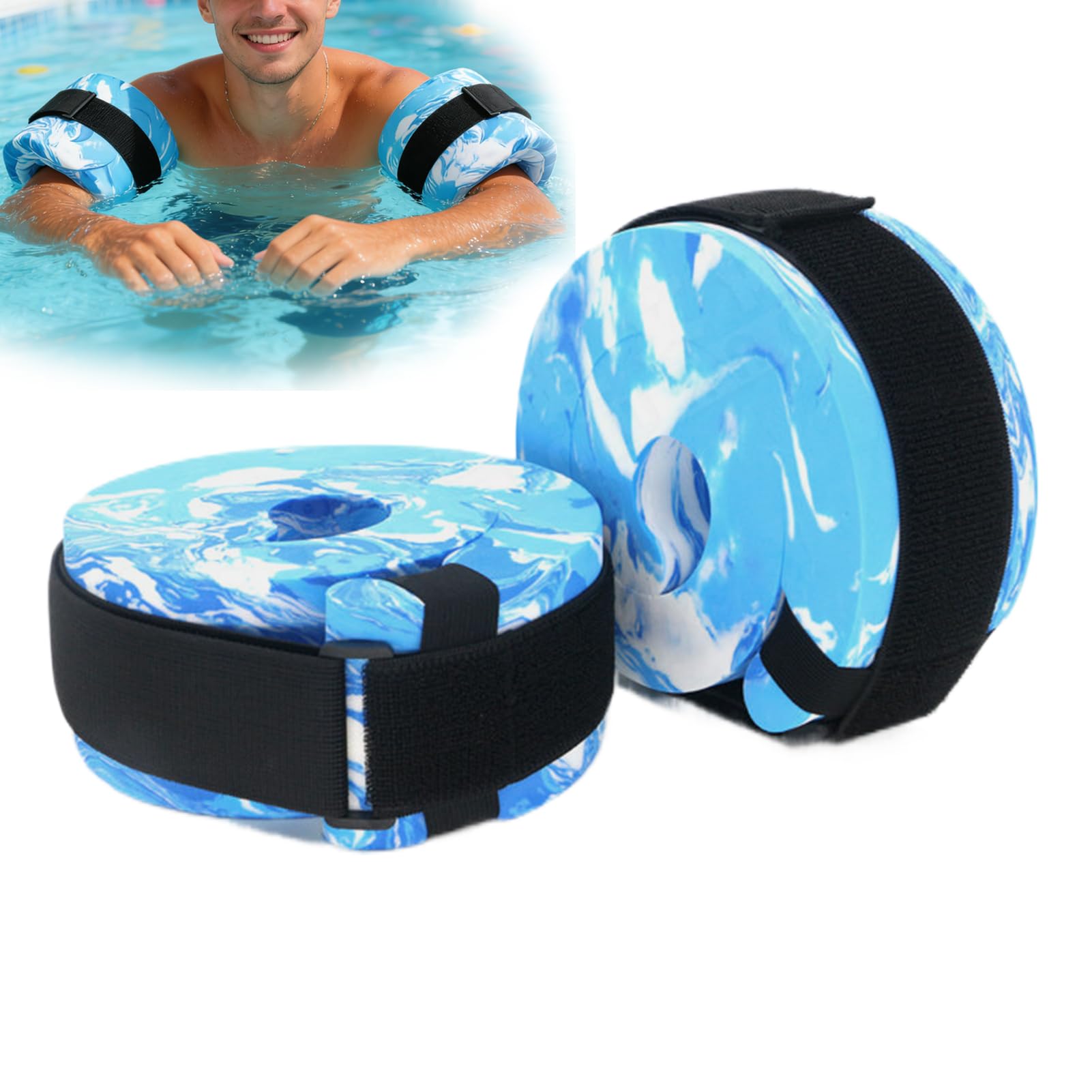 Braccioli Salvagente per Adulti,Cintura Morbida Regolabile Elastica,Galleggianti Piscina Attrezzatura Acquagym - per Lago Fiume Palestra Fitness Allenamento Esercizio Gioco Aerobica