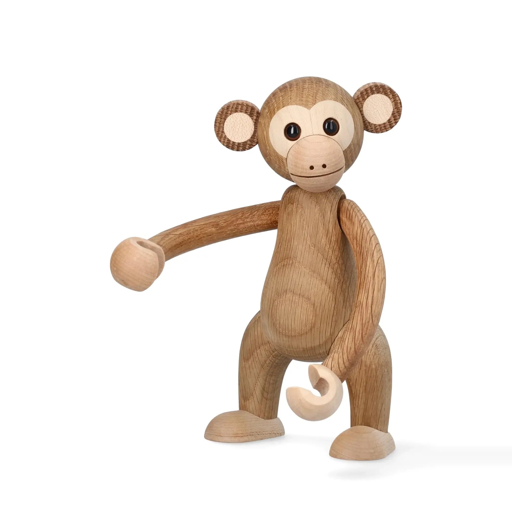 Spring Copenhagen Holzaffe Funky – 21 cm Holzfigur aus FSC Eiche & Ahorn · bewegliche Tierfigur Deko Skulptur modern · skandinavisches Design Geschenkidee