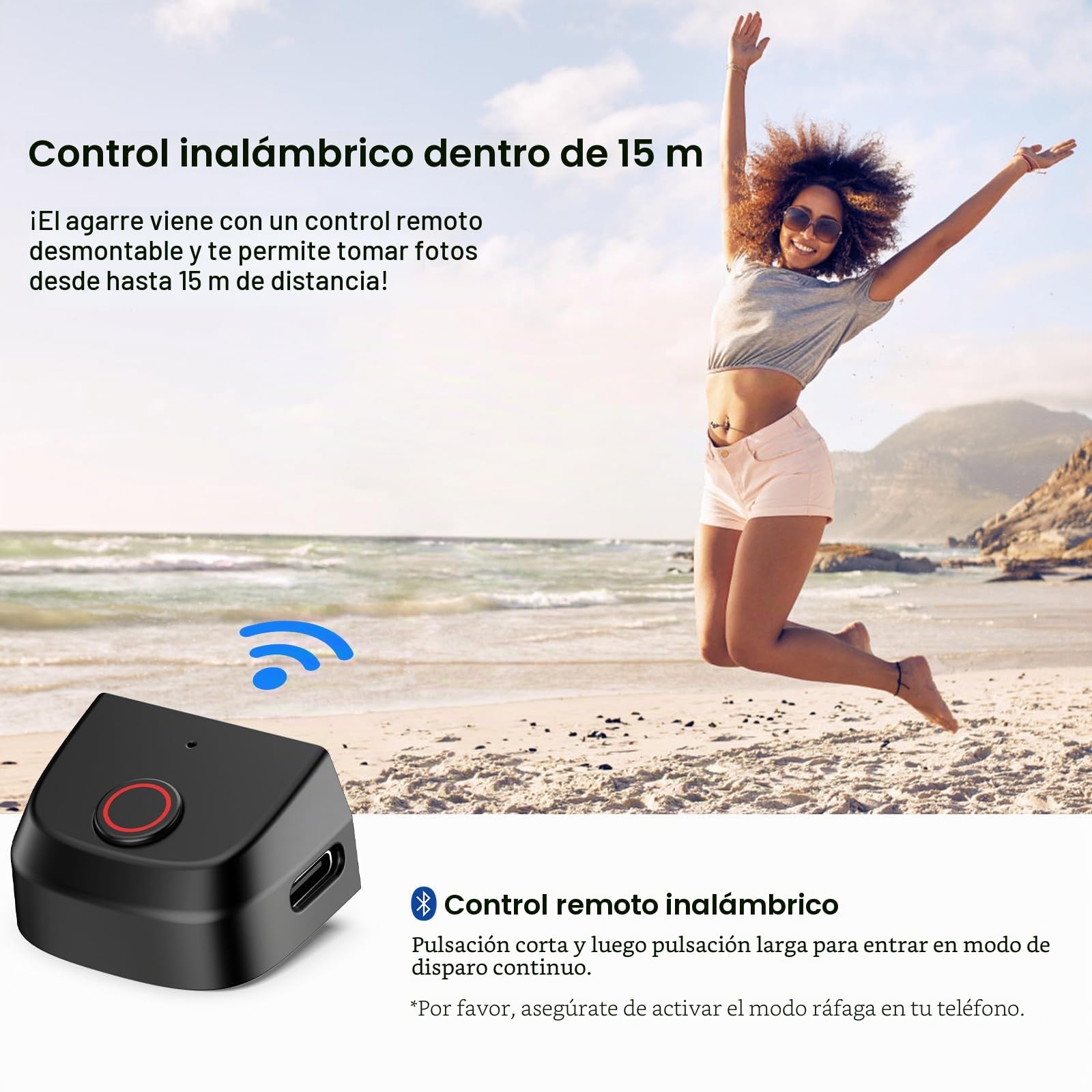 ULANZI MA35 Handle Grip Movil, 2 en 1 Magnético & Clip para Teléfono Soporte para Manija de Cámara con Obturador Remoto Desmontable con Adaptador de Zapata Fría para Selfie, Vlog, iPhone 17 16 15